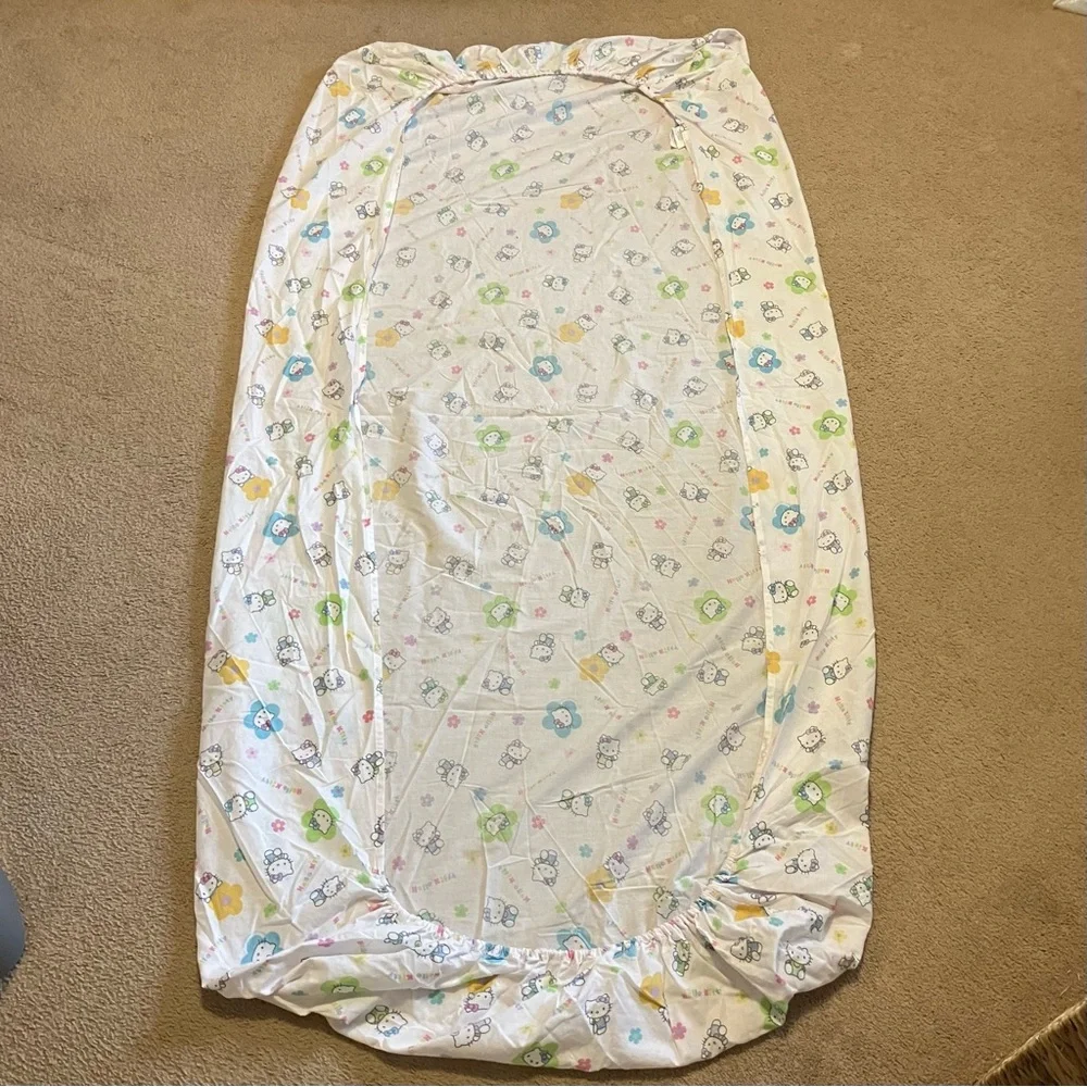Vintage Y2K Sanrio Hello Kitty Fitted Twin Size Bed Sheet‎ 2001